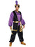 Purple and Black Satin Arabian Prince Men's Plus Size Sultan Costume - Main Image