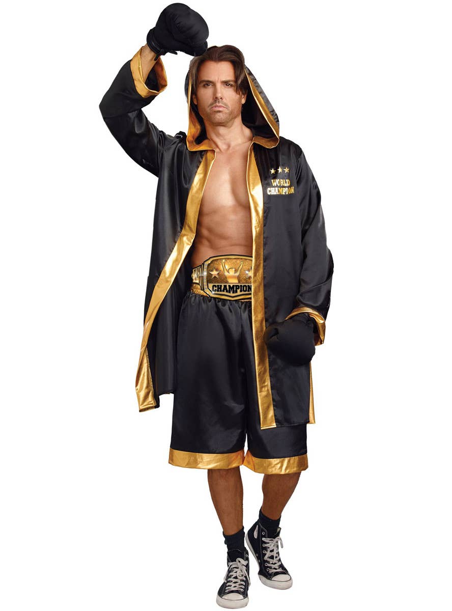 Image of World Champion Boxer Men's Dress Up Costume - Alternate Front View 2