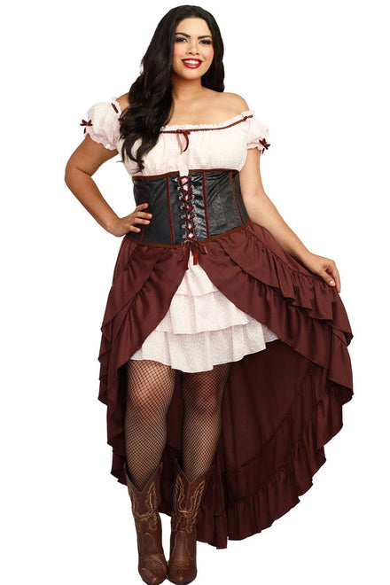 Plus Size Western Saloon Girl Women's Costume