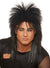 Mid Length Black Spiked Rocker Mullet Costume Wig for Adults - Main Image