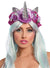 Silver Mystical Unicorn Costume Headband with Purple Roses