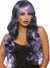 Long Wavy Two Toned Purple Women's Costume Wig with Side Fringe