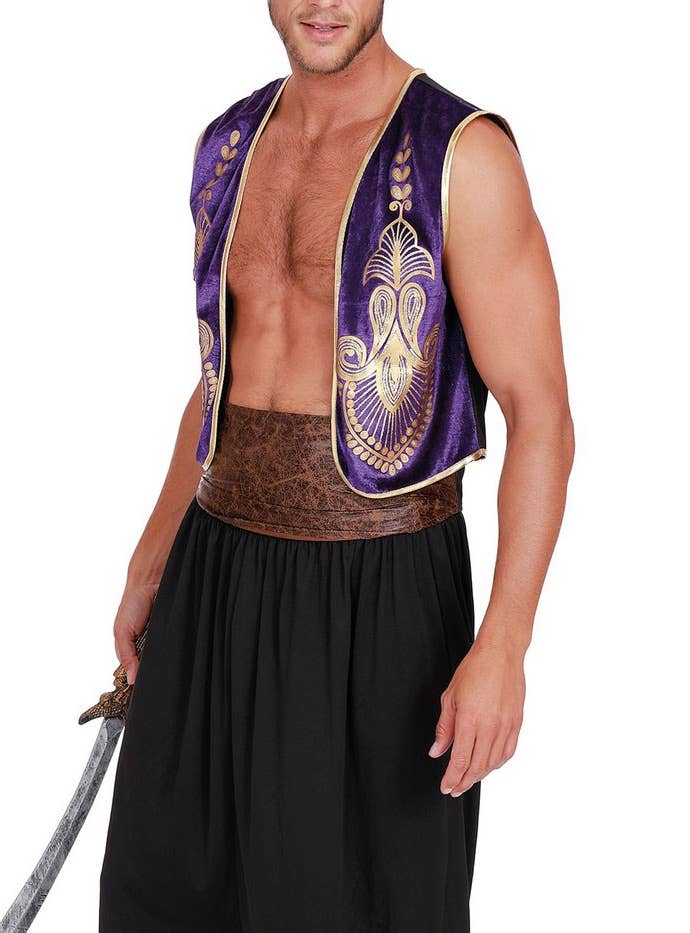 Men's Arabian Prince Aladdin Inspired Costume Close Front Image