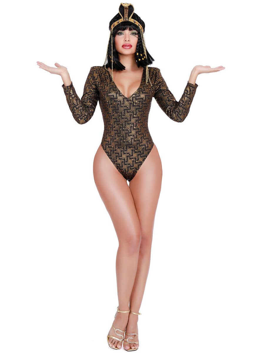 Women's Sexy Cleopatra Egyptian Dress Up Costume Alternate Front Image