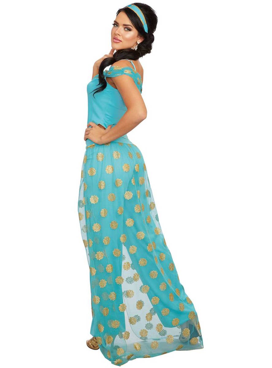 Women's Sexy Princess Jasmine Costume - Back Image