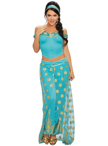 Women's Sexy Princess Jasmine Costume - Front Image