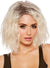Women's Blonde Loose Beach Waves Costume Wig with Dark Roots - Front Image