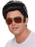 Short Black Elvis Inspired Costume Wig for Men - Front Image