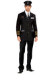 High Quality Men's Black Flight Captain Pilot Costume - Main Image