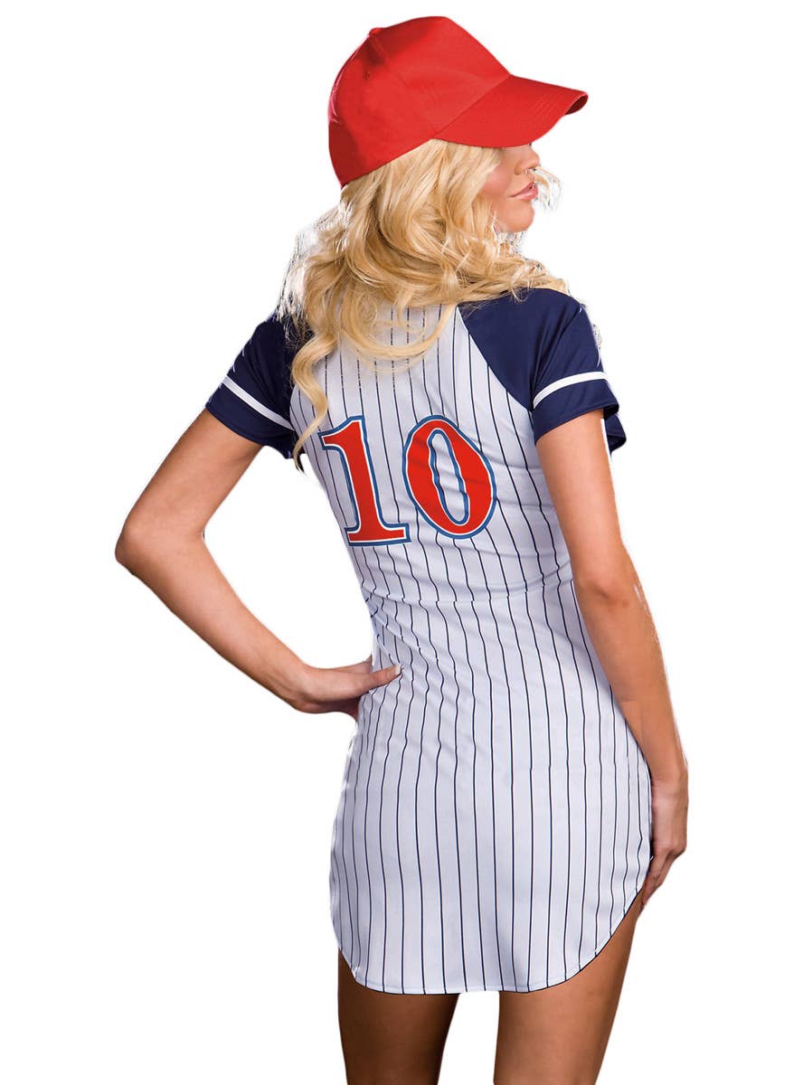 Women's Sexy Baseball Player Costume Back Image