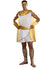 White and Gold Greek God Men's Toga Costume - Front Image