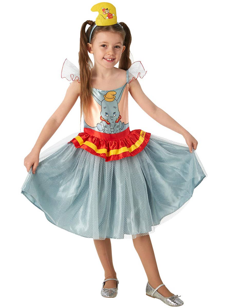 Image of Disney Girls Grey Dumbo Elephant Dress Up Costume