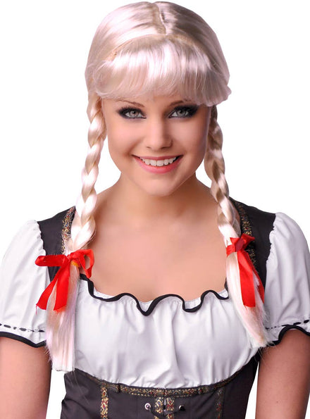 Blonde Beer Girl Plaits Costume Wig for Women