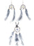 Grey Feather Dream Catcher Jewellery Set