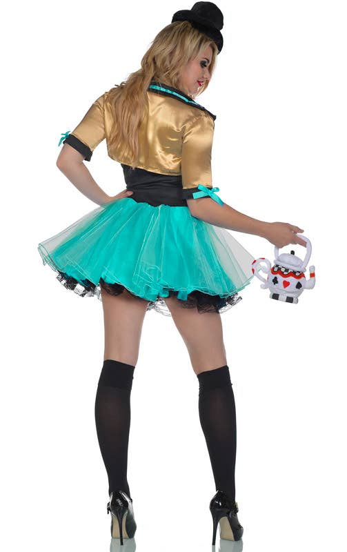 Women's Tea Party Sexy Mad Hatter Costume - Back Image