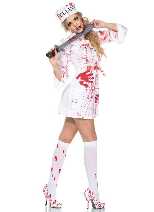 Women's Zombie Asylum Patient Halloween Costume Alternate Image