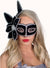 Black and Silver Elaborate Leaf Masquerade Mask - Main Image