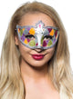 Multicoloured Pastel Glitter Harlequin Women's Masquerade Mask - Main Image