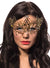 Womens Lightweight Gold Filigree Metal Masquerade Mask