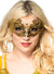 Gold Metal Lightweight Masquerade Mask for Women