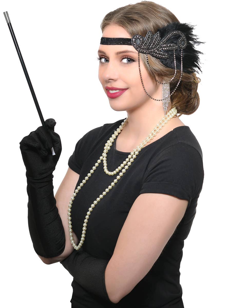 Deluxe 1920s Gatsby 5 Piece Flapper Costume Accessory Set - Main Image