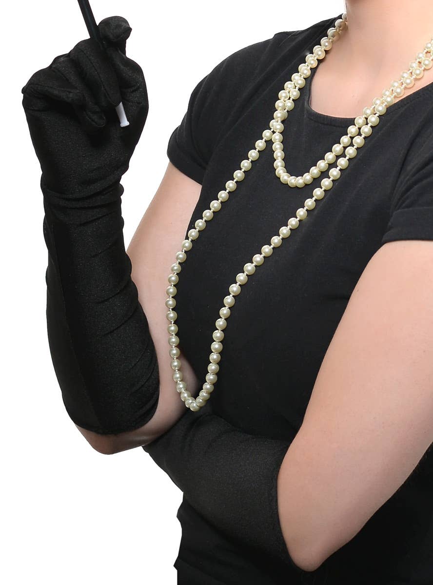 Deluxe 1920s Gatsby 5 Piece Flapper Costume Accessory Set - Gloves Image