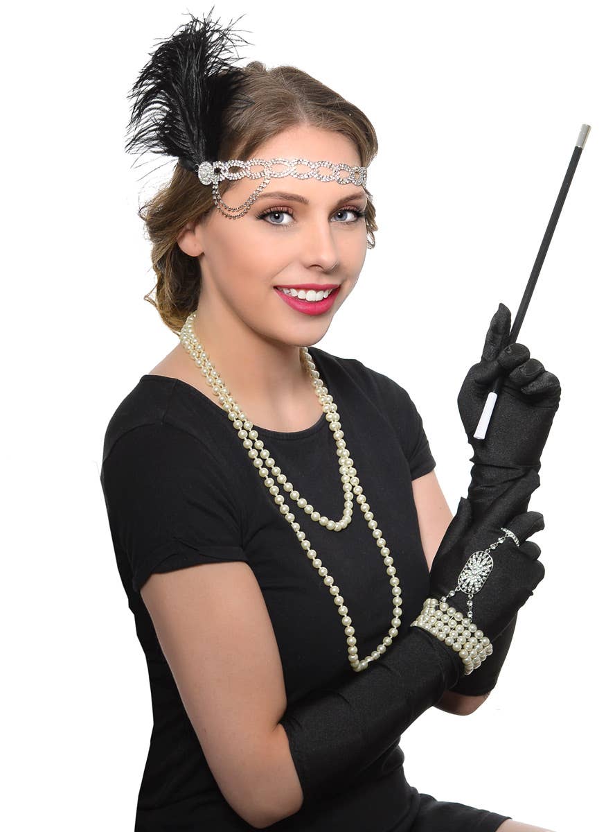 Deluxe 5 Piece 20s Gatsby Flapper Costume Accessory Set - Main Image