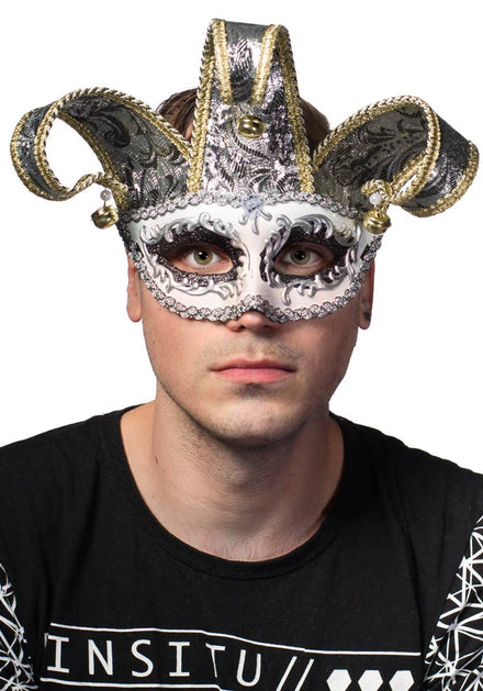 Men-s Deluxe Jester Masquerade Mask View 1