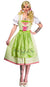 Green and White Checkered Women's Long Oktoberfest Costume Front View