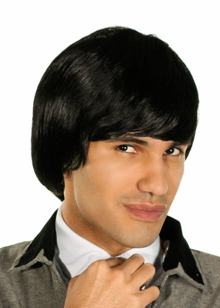 Men's Black Beatles Costume Wig