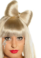 Image of Gaga Blonde Clip On Hair Bow Costume Accessory