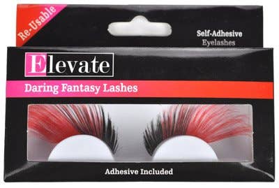 Red And Black Jumbo Long False Costume Eyelashes Box View