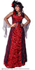 Women's Red and Black Vampire Halloween Costume Front Image