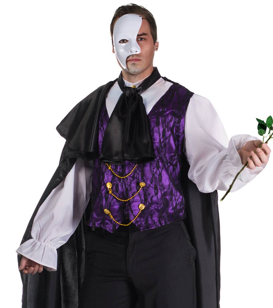 Plus Size Men's Phantom Of The Opera Costume Close Image