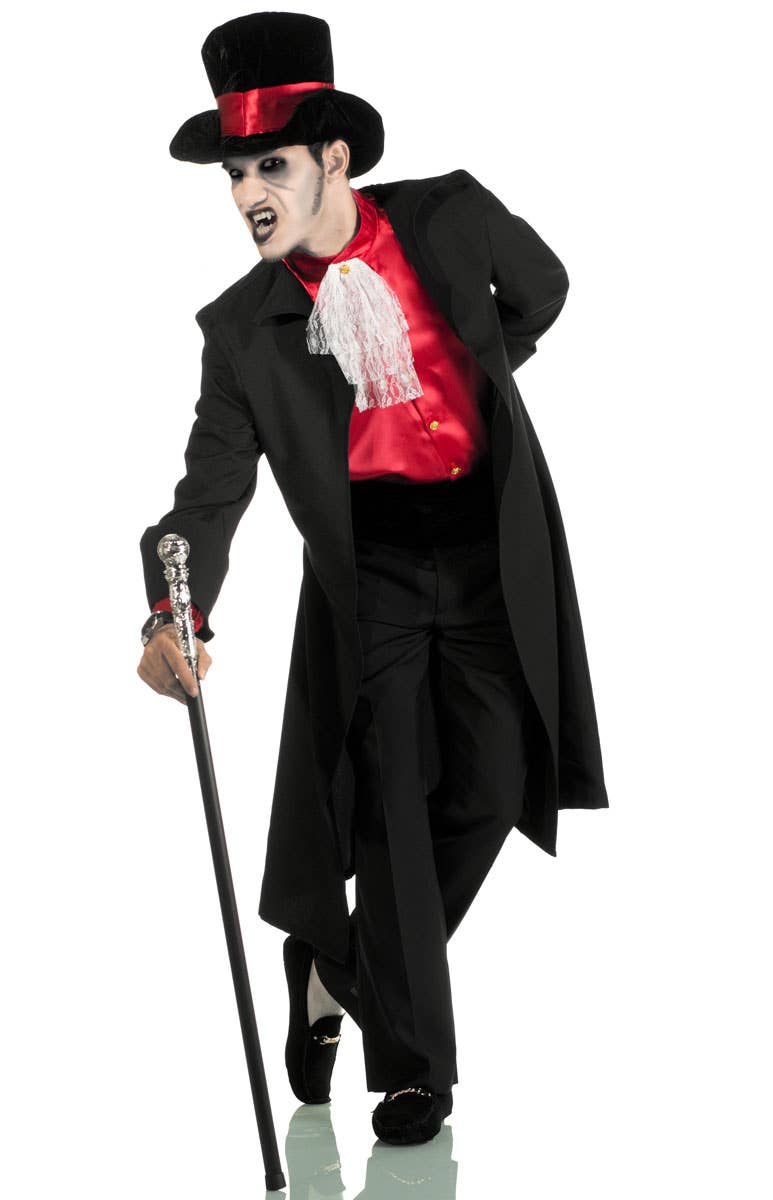 Men's Plus Size Jack the Ripper Gothic Gentleman's Halloween Costume View 2