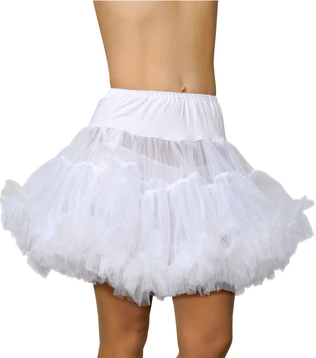 Thigh Length Fluffy and Full White Costume Petticoat