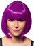 Women's Neon Purple Short Bob Wig Front View