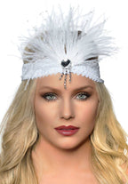 Gatsby Soft White Feather Flapper Headband