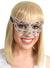 Deluxe Silver and Black Crystal Masquerade Mask - Main Image