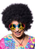 Womens 1970's Black Afro Hippie Costume Wig - Main Image