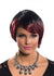 Short Red and Black Women's Asymmetrical Fashion Wig Front View