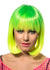 Neon Green and Yellow Two-Toned Deluxe Bob Costume Wig for Women Front View