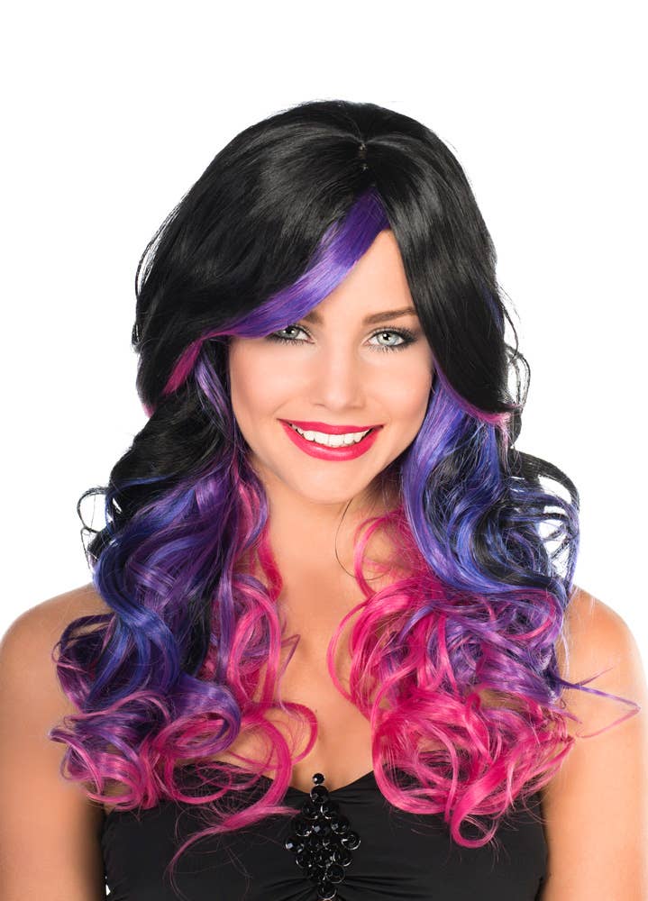 Black Pink and Pink Wig - Wigs Australia - ALT Image