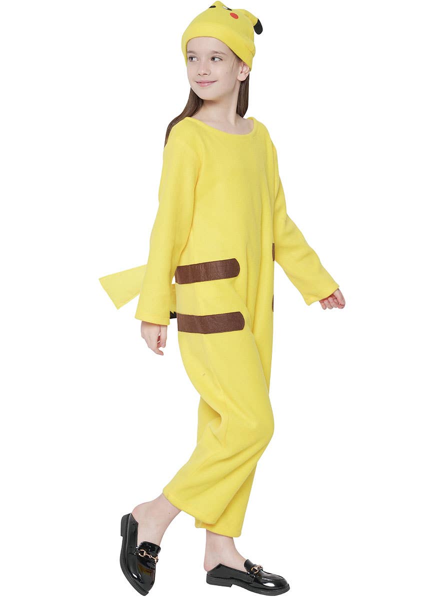 Image of Electric Mouse Kid's Yellow Pikachu Inspired Costume - Alternate View