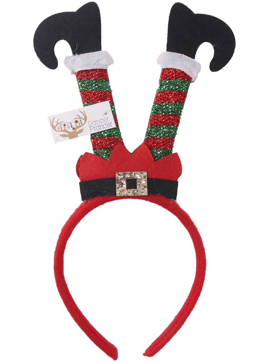 Image of Funny Elf Legs Novelty Christmas Headband