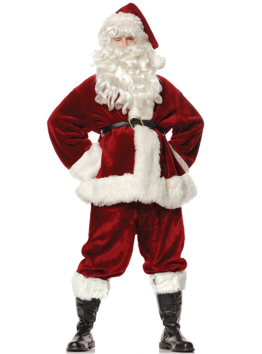 Father Christmas Mens Deluxe Costume Boots - Alternate Image