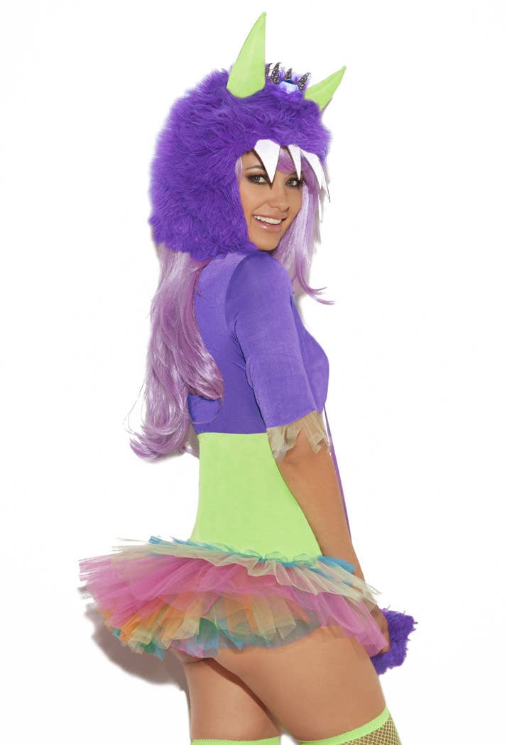 Womens Sexy One Eyed Moster Halloween Fancy Dress Costume - Close back  Image