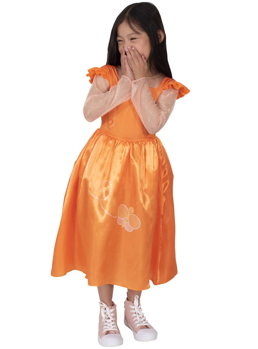 Image of Emma Memma Girls Orange Fancy Dress Costume - Alternate Image 2