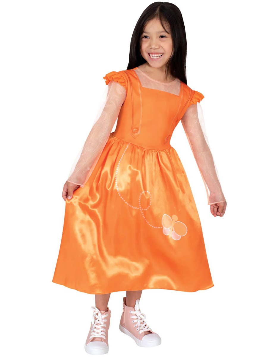 Image of Emma Memma Girls Orange Fancy Dress Costume - Main Image