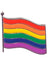 Image of Rainbow Flag Metal Pin Badge